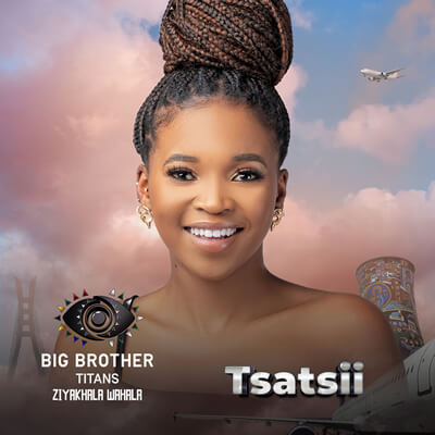 Tsatsii Madiba - Big Brother Titans Season 1 Housemates in 2023.